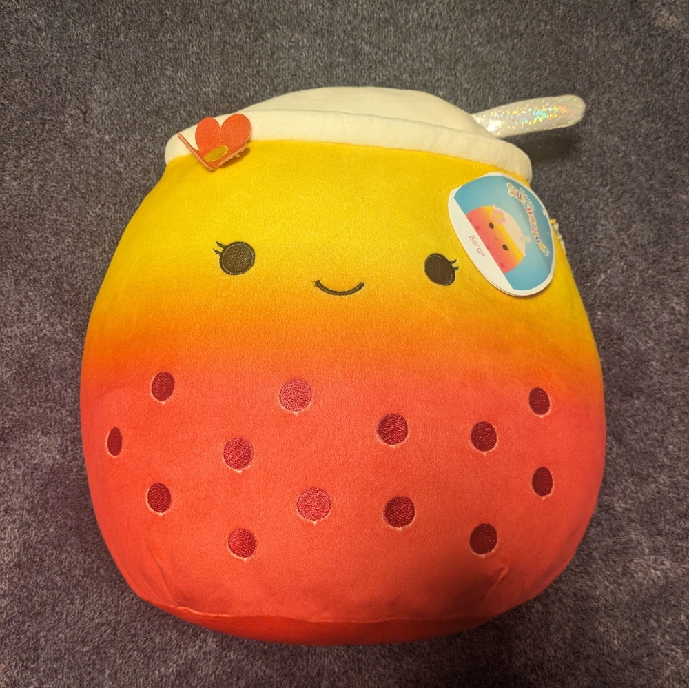 Squishmallows boba tea size 12inches 💛 🧡